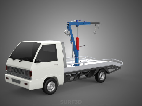 CRIC IDRAULICO GRU MANOVELLA VERRICELLO GANCIO RIMORCHIO CAMION PICKUP Modello 3D
