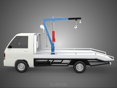 CRIC IDRAULICO GRU MANOVELLA VERRICELLO GANCIO RIMORCHIO CAMION PICKUP Modello 3D