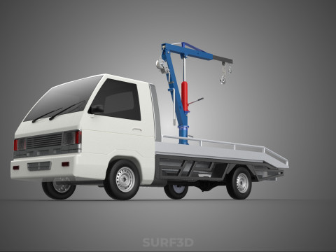 CRIC IDRAULICO GRU MANOVELLA VERRICELLO GANCIO RIMORCHIO CAMION PICKUP Modello 3D