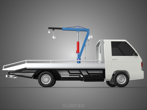 CRIC IDRAULICO GRU MANOVELLA VERRICELLO GANCIO RIMORCHIO CAMION PICKUP Modello 3D