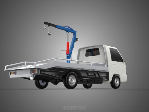 CRIC IDRAULICO GRU MANOVELLA VERRICELLO GANCIO RIMORCHIO CAMION PICKUP Modello 3D