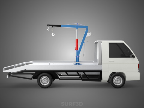 CRIC IDRAULICO GRU MANOVELLA VERRICELLO GANCIO RIMORCHIO CAMION PICKUP Modello 3D