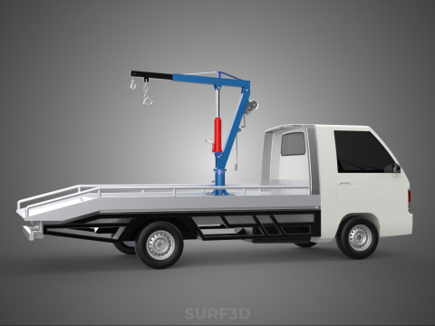 CRIC IDRAULICO GRU MANOVELLA VERRICELLO GANCIO RIMORCHIO CAMION PICKUP Modello 3D