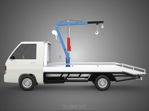 CRIC IDRAULICO GRU MANOVELLA VERRICELLO GANCIO RIMORCHIO CAMION PICKUP Modello 3D