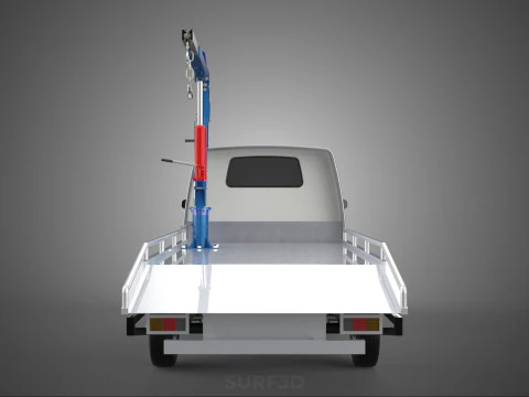 HYDRAULIC JACK CRANE HAND CRANK WINCH HOOK TOWING TRUCK PICKUP 3D Model