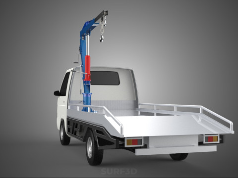 CRIC IDRAULICO GRU MANOVELLA VERRICELLO GANCIO RIMORCHIO CAMION PICKUP Modello 3D