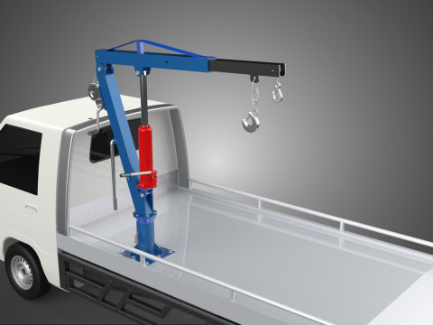 CRIC IDRAULICO GRU MANOVELLA VERRICELLO GANCIO RIMORCHIO CAMION PICKUP Modello 3D