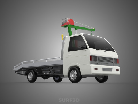 ELECTRIC LIFTING CRANE WINCH HOIST JIB DRUM BARREL PICKUP TRUCK 3Dモデル