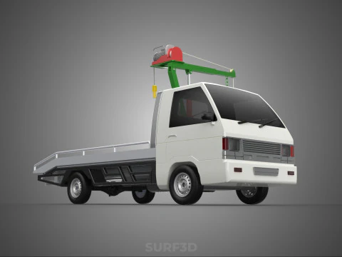 ELECTRIC LIFTING CRANE WINCH HOIST JIB DRUM BARREL PICKUP TRUCK 3D Model