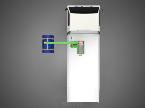 ELECTRIC LIFTING CRANE WINCH HOIST JIB DRUM BARREL PICKUP TRUCK 3Dモデル