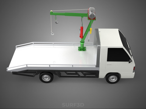 REMOTE ELECTRIC WINCH HOIST SWIVEL CRANE HOOK JIB TRUCK PICKUP Modello 3D