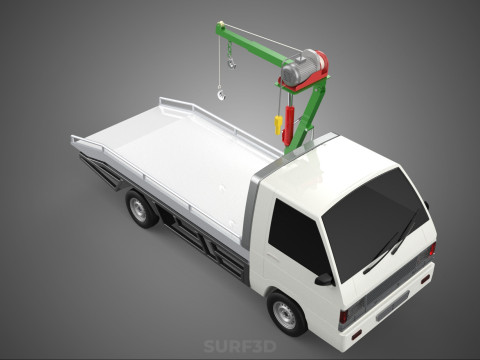 REMOTE ELECTRIC WINCH HOIST SWIVEL CRANE HOOK JIB TRUCK PICKUP Modello 3D