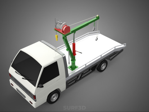 REMOTE ELECTRIC WINCH HOIST SWIVEL CRANE HOOK JIB TRUCK PICKUP Modello 3D