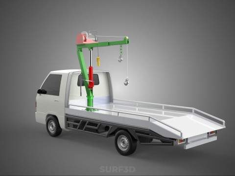REMOTE ELECTRIC WINCH HOIST SWIVEL CRANE HOOK JIB TRUCK PICKUP Modello 3D