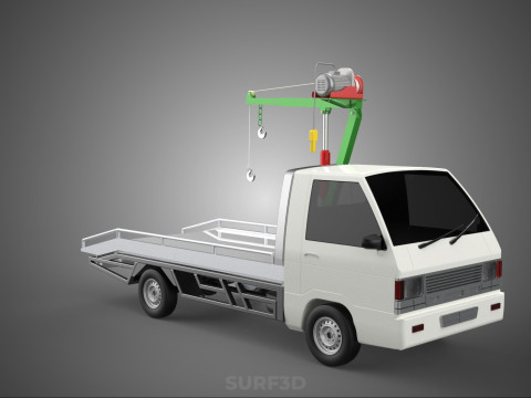 REMOTE ELECTRIC WINCH HOIST SWIVEL CRANE HOOK JIB TRUCK PICKUP Modello 3D