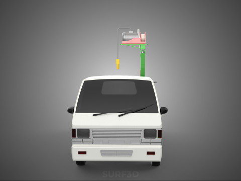 REMOTE ELECTRIC WINCH HOIST SWIVEL CRANE HOOK JIB TRUCK PICKUP Modello 3D