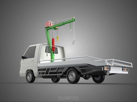 REMOTE ELECTRIC WINCH HOIST SWIVEL CRANE HOOK JIB TRUCK PICKUP Modello 3D