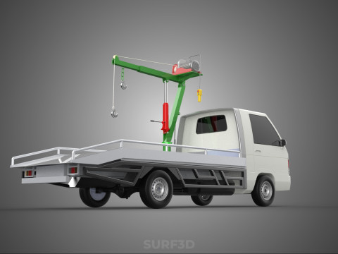 REMOTE ELECTRIC WINCH HOIST SWIVEL CRANE HOOK JIB TRUCK PICKUP Modello 3D