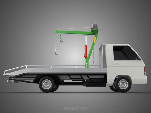 REMOTE ELECTRIC WINCH HOIST SWIVEL CRANE HOOK JIB TRUCK PICKUP Modello 3D