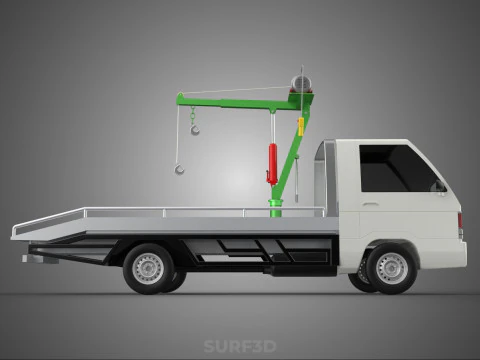 REMOTE ELECTRIC WINCH HOIST SWIVEL CRANE HOOK JIB TRUCK PICKUP 3D Model