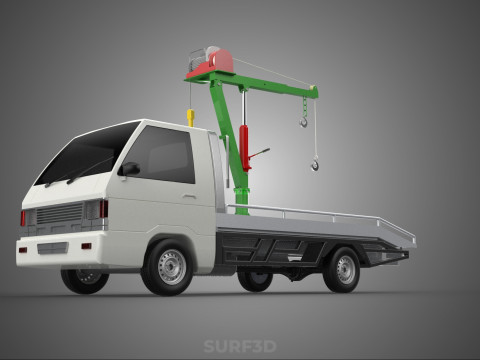 REMOTE ELECTRIC WINCH HOIST SWIVEL CRANE HOOK JIB TRUCK PICKUP Modello 3D