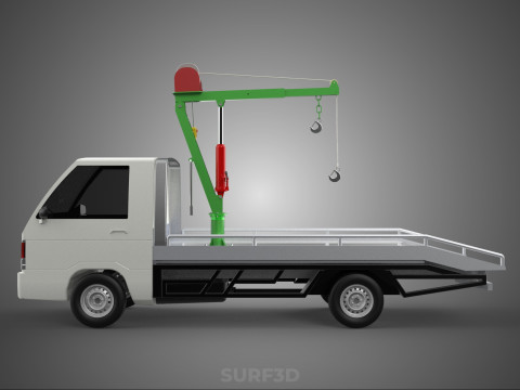 REMOTE ELECTRIC WINCH HOIST SWIVEL CRANE HOOK JIB TRUCK PICKUP Modello 3D