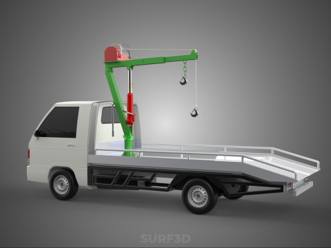 REMOTE ELECTRIC WINCH HOIST SWIVEL CRANE HOOK JIB TRUCK PICKUP Modello 3D