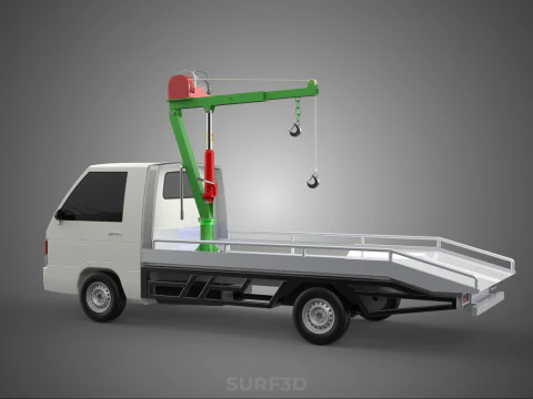 REMOTE ELECTRIC WINCH HOIST SWIVEL CRANE HOOK JIB TRUCK PICKUP 3D Model