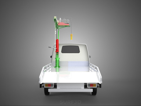 REMOTE ELECTRIC WINCH HOIST SWIVEL CRANE HOOK JIB TRUCK PICKUP Modello 3D