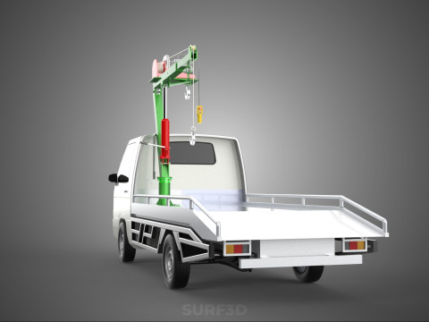 REMOTE ELECTRIC WINCH HOIST SWIVEL CRANE HOOK JIB TRUCK PICKUP Modello 3D