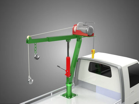 REMOTE ELECTRIC WINCH HOIST SWIVEL CRANE HOOK JIB TRUCK PICKUP 3D Model