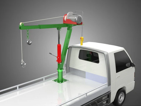REMOTE ELECTRIC WINCH HOIST SWIVEL CRANE HOOK JIB TRUCK PICKUP 3D Model