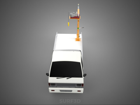 ELECTRIC WINCH HOIST LIFT BOOM HYDRAULIC CRANE JIB TRUCK PICKUP 3D Модель