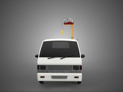 ELEKTRİKLİ VİN&Ccedil; KALDIRMA BOMU HİDROLİK VİN&Ccedil; JİB KAMYON KAMYONU 3D Model