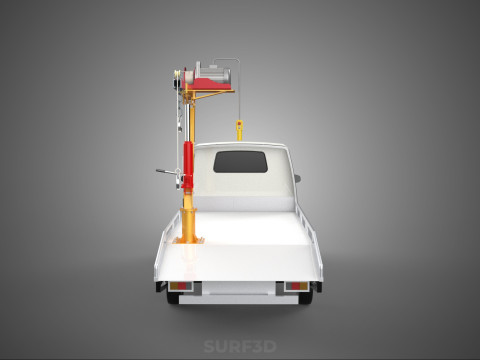 ELECTRIC WINCH HOIST LIFT BOOM HYDRAULIC CRANE JIB TRUCK PICKUP 3D Модель