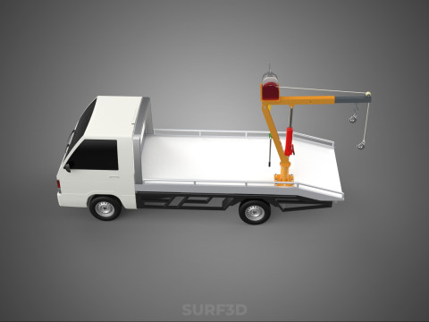 ELECTRIC WINCH HOIST LIFT BOOM HYDRAULIC CRANE JIB TRUCK PICKUP 3D Модель