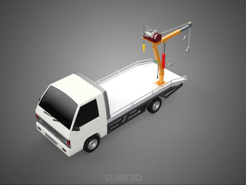 ELECTRIC WINCH HOIST LIFT BOOM HYDRAULIC CRANE JIB TRUCK PICKUP 3D Модель