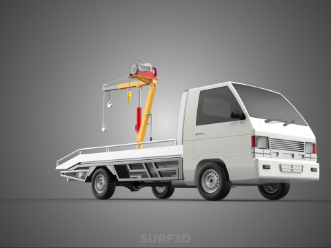 ELECTRIC WINCH HOIST LIFT BOOM HYDRAULIC CRANE JIB TRUCK PICKUP 3D Модель
