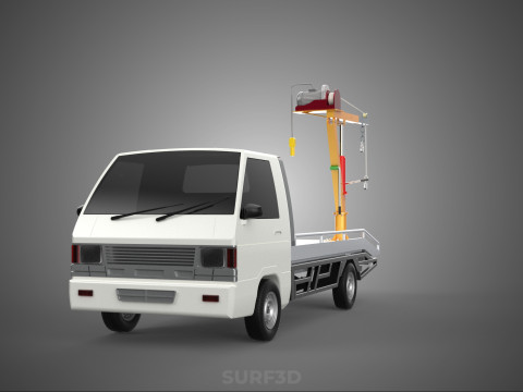 ELECTRIC WINCH HOIST LIFT BOOM HYDRAULIC CRANE JIB TRUCK PICKUP 3D Модель