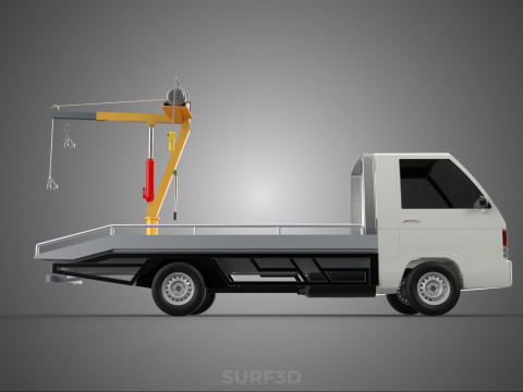 ELECTRIC WINCH HOIST LIFT BOOM HYDRAULIC CRANE JIB TRUCK PICKUP 3D Модель