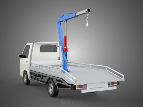 PICKUP TRUCK SWIVEL LIFTING CRANE WINCH HOIST HOOK JIB SLEWING 3Dモデル