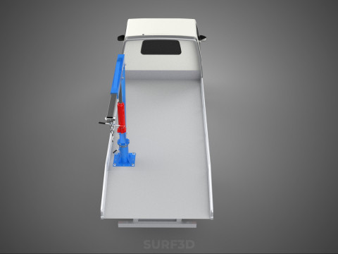 PICKUP TRUCK SWIVEL LIFTING CRANE WINCH HOIST HOOK JIB SLEWING 3Dモデル