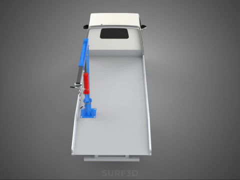 PICKUP TRUCK SWIVEL LIFTING CRANE WINCH HOIST HOOK JIB SLEWING 3D Model