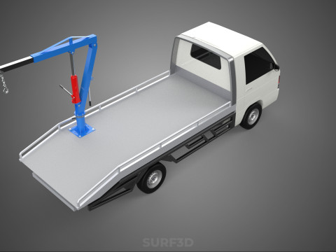 PICKUP TRUCK SWIVEL LIFTING CRANE WINCH HOIST HOOK JIB SLEWING 3Dモデル