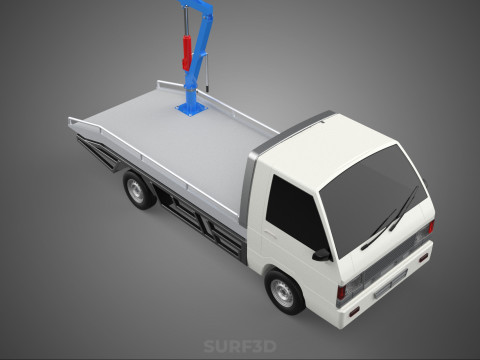 PICKUP TRUCK SWIVEL LIFTING CRANE WINCH HOIST HOOK JIB SLEWING 3Dモデル