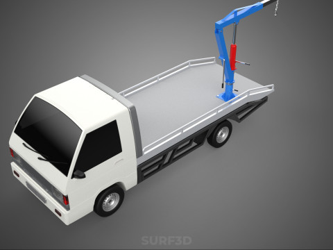 PICKUP TRUCK SWIVEL LIFTING CRANE WINCH HOIST HOOK JIB SLEWING 3Dモデル