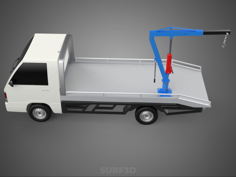 PICKUP TRUCK SWIVEL LIFTING CRANE WINCH HOIST HOOK JIB SLEWING 3Dモデル