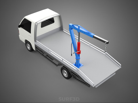 PICKUP TRUCK SWIVEL LIFTING CRANE WINCH HOIST HOOK JIB SLEWING 3Dモデル