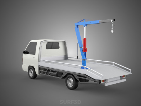 PICKUP TRUCK SWIVEL LIFTING CRANE WINCH HOIST HOOK JIB SLEWING 3Dモデル