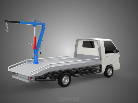PICKUP TRUCK SWIVEL LIFTING CRANE WINCH HOIST HOOK JIB SLEWING 3Dモデル